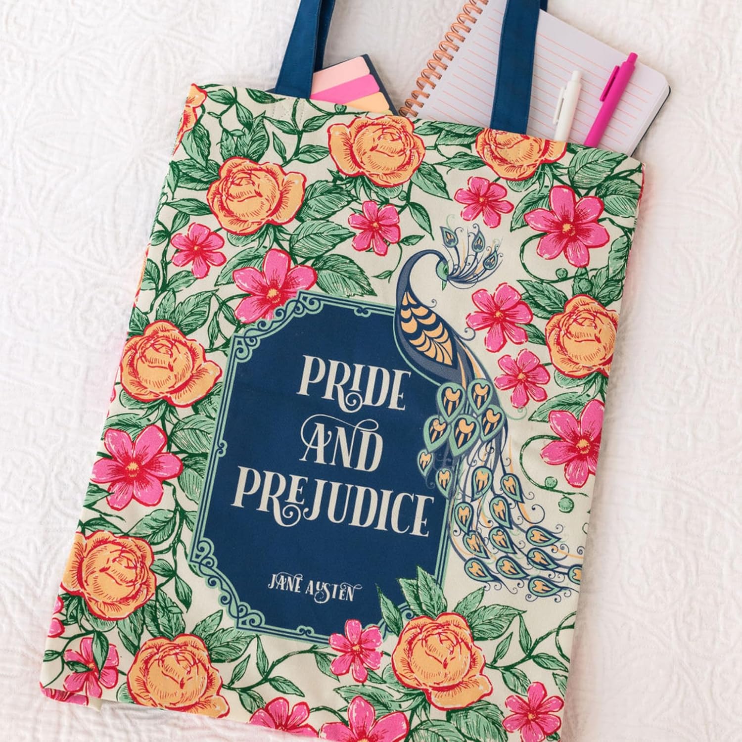 Steel Mill & Co Cute Canvas Tote Bag for Book Lovers, Bookish Reusable/Foldable Bag for Work/Groceries - Image 7