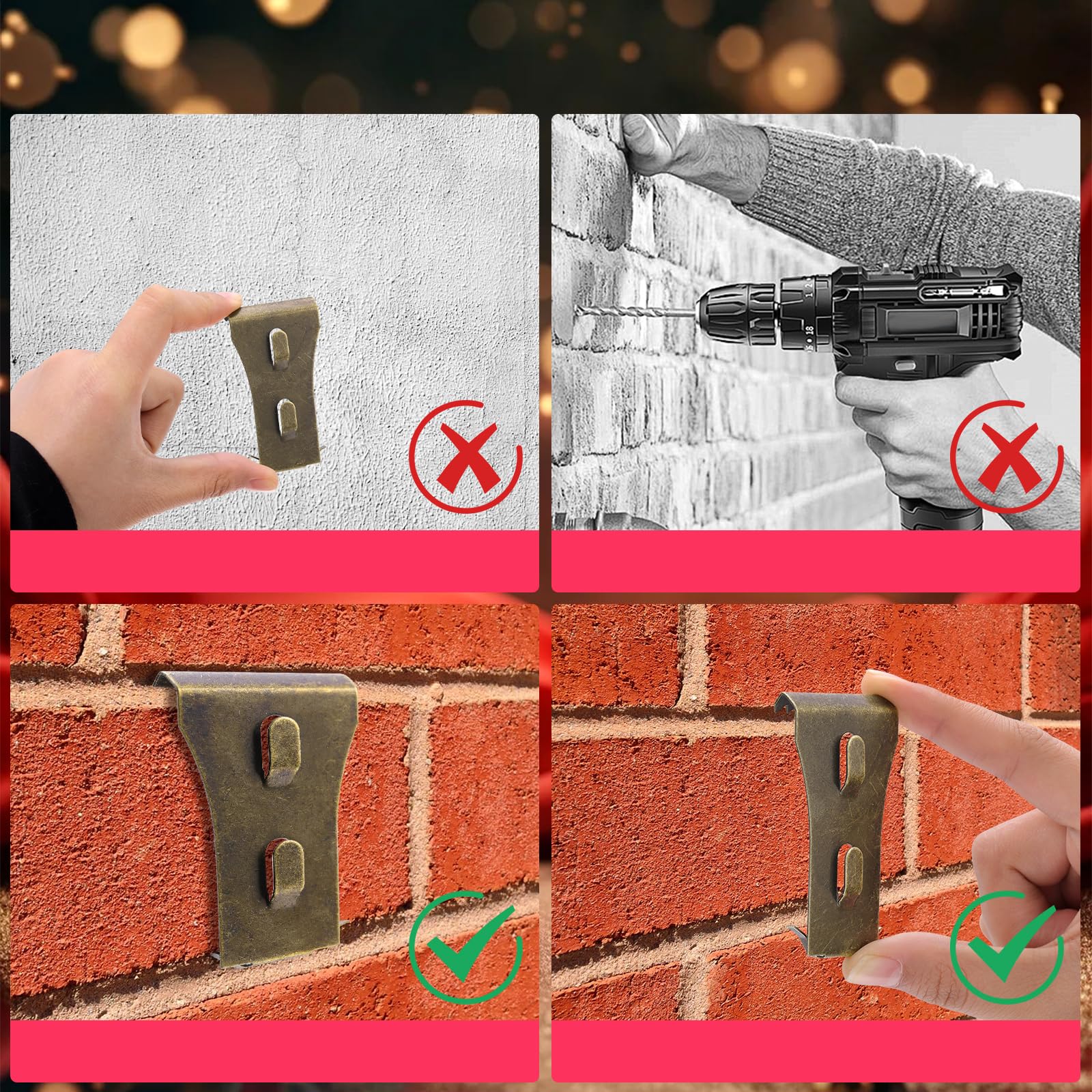 Amazon.com: 12Pcs Brick Clips or Brick Hangers for Hanging