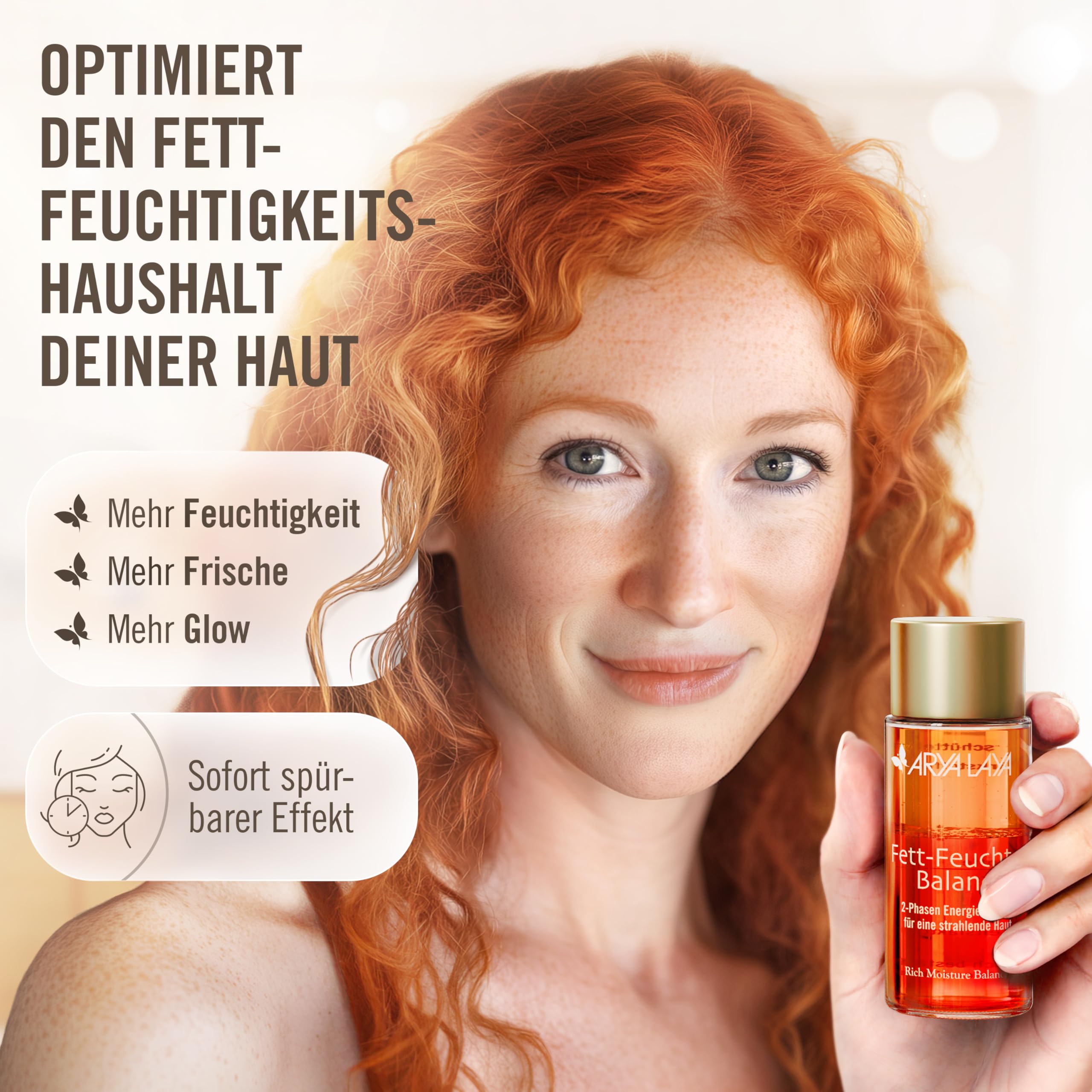 ARYA LAYA Serum równoważące wilgoć i tłuszcz Klassiker, 2 x 50 ml – 2-fazowe serum energetyczne dla wielu typów skóry, alternatywa dla ampułek, zmniejsza pierwsze zmarszczki, rewitalizujące i