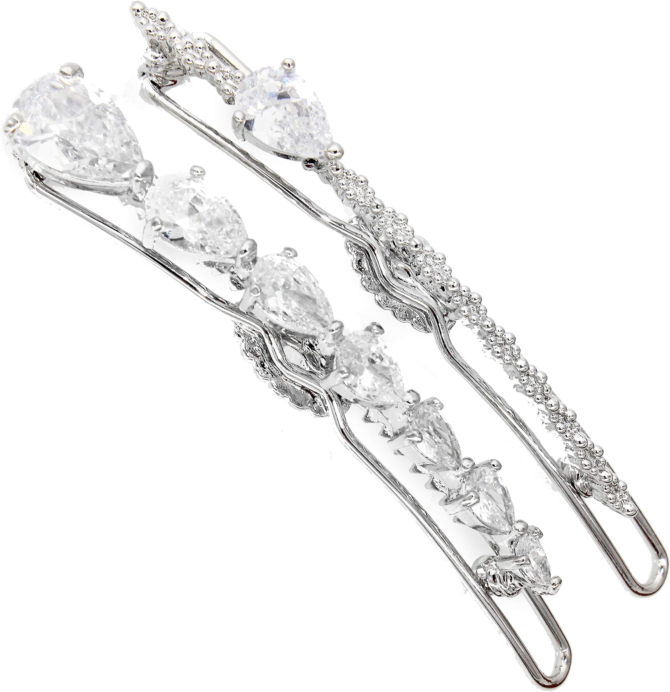 Small Practical Cute Lovely 2pcs 7pcs Pearl Gold Silver-Plated Zirconia Cubic Hairpin Accessories for Women Clip Sets
