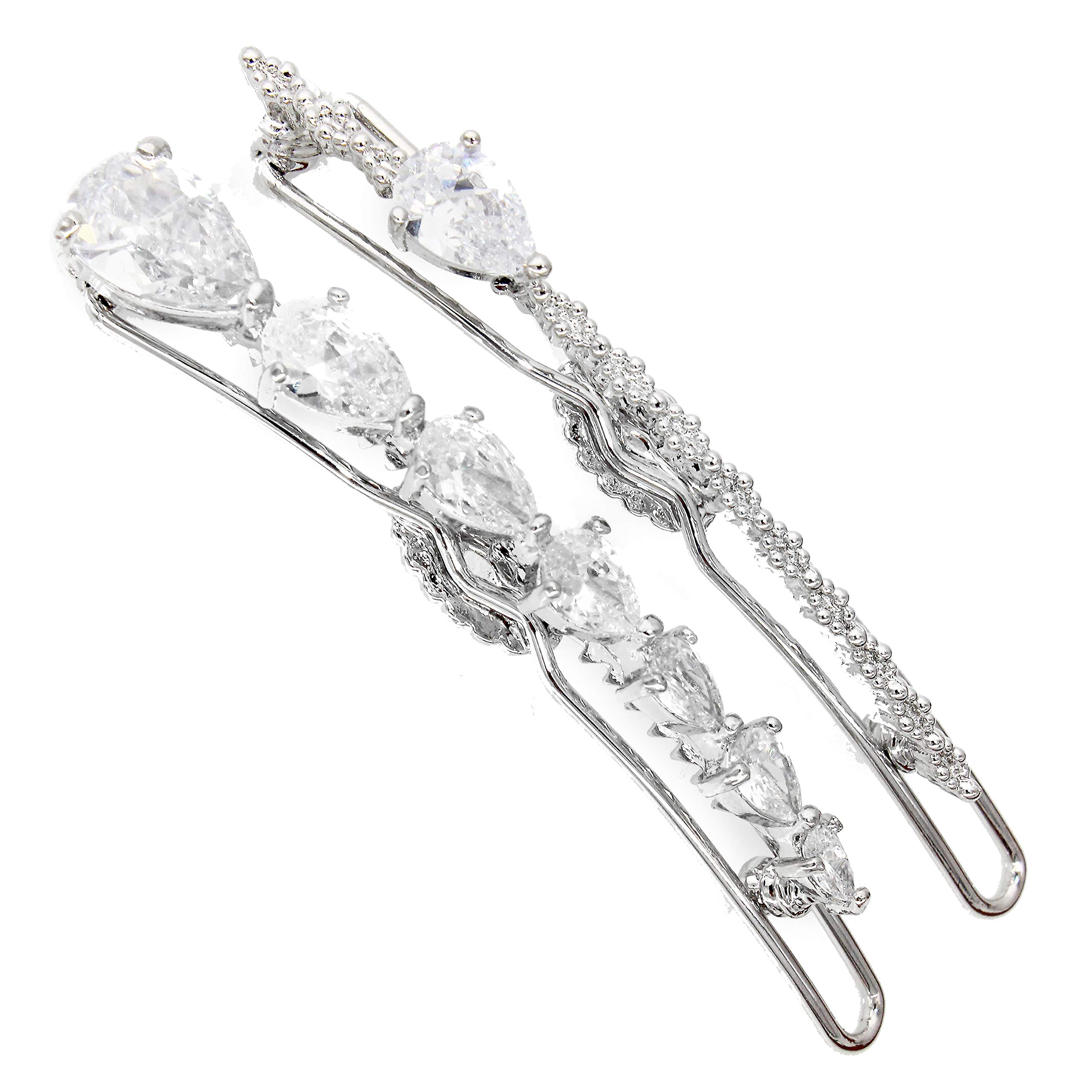 Small Practical Cute Lovely 2pcs 7pcs Pearl Gold Silver-Plated Zirconia Cubic Hairpin Accessories for Women Clip Sets
