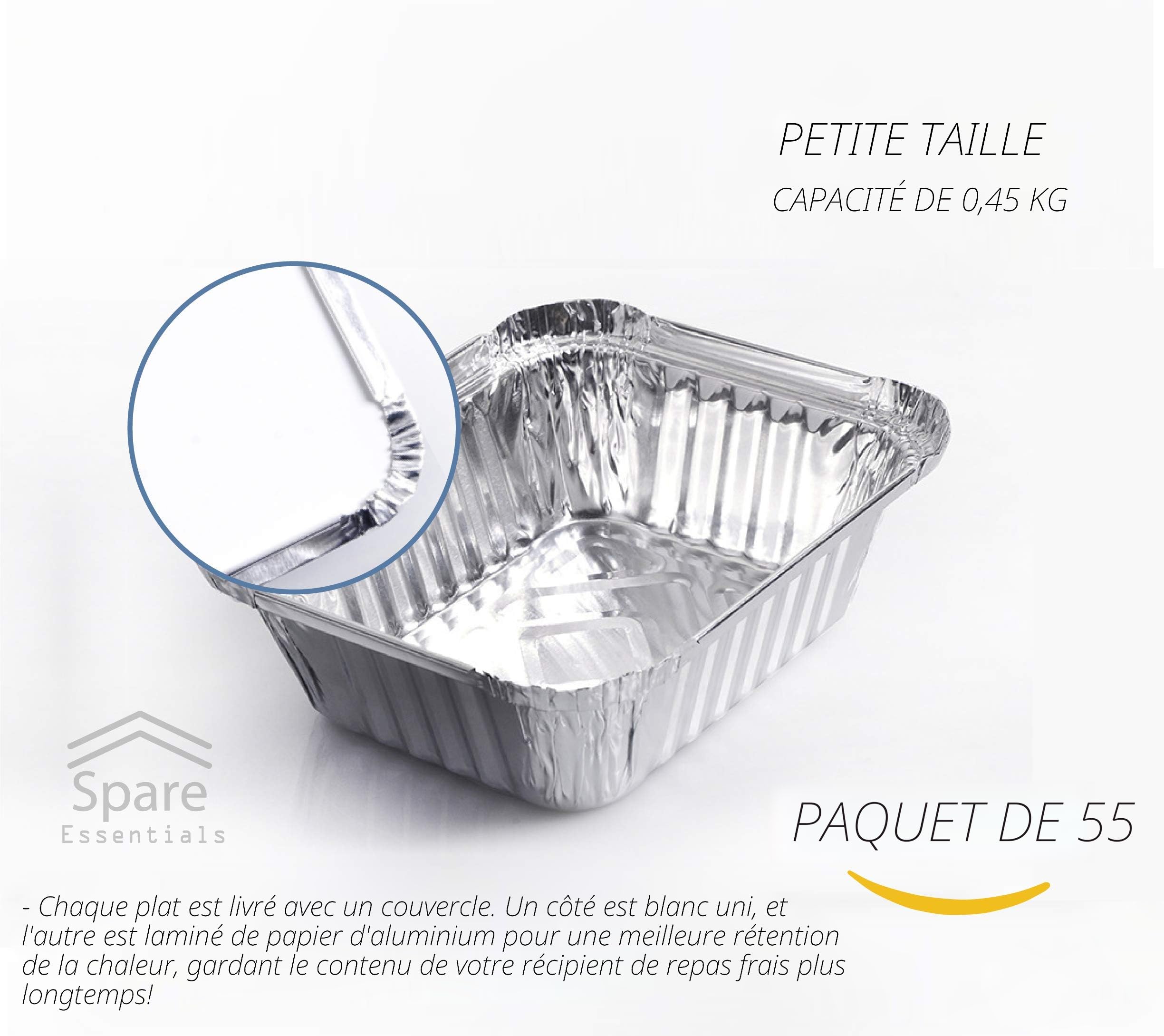 Ulalaza 10 PCS Carrés 32,5 X 26,2 X 6,3 Cm Plateaux Jetables En Papier D'aluminium, Pots En Aluminium, Plateaux à Rôtir, Conteneurs Pour La Cuisson
