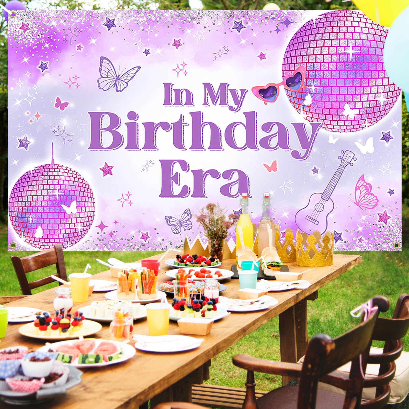Geburtstags-Banner „In My Birthday Era“ – 180x100 Cm, Musik-Design, Für Mädchen-Partys