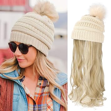 Amazon.com : AynnQueen Beanie with Hair 
