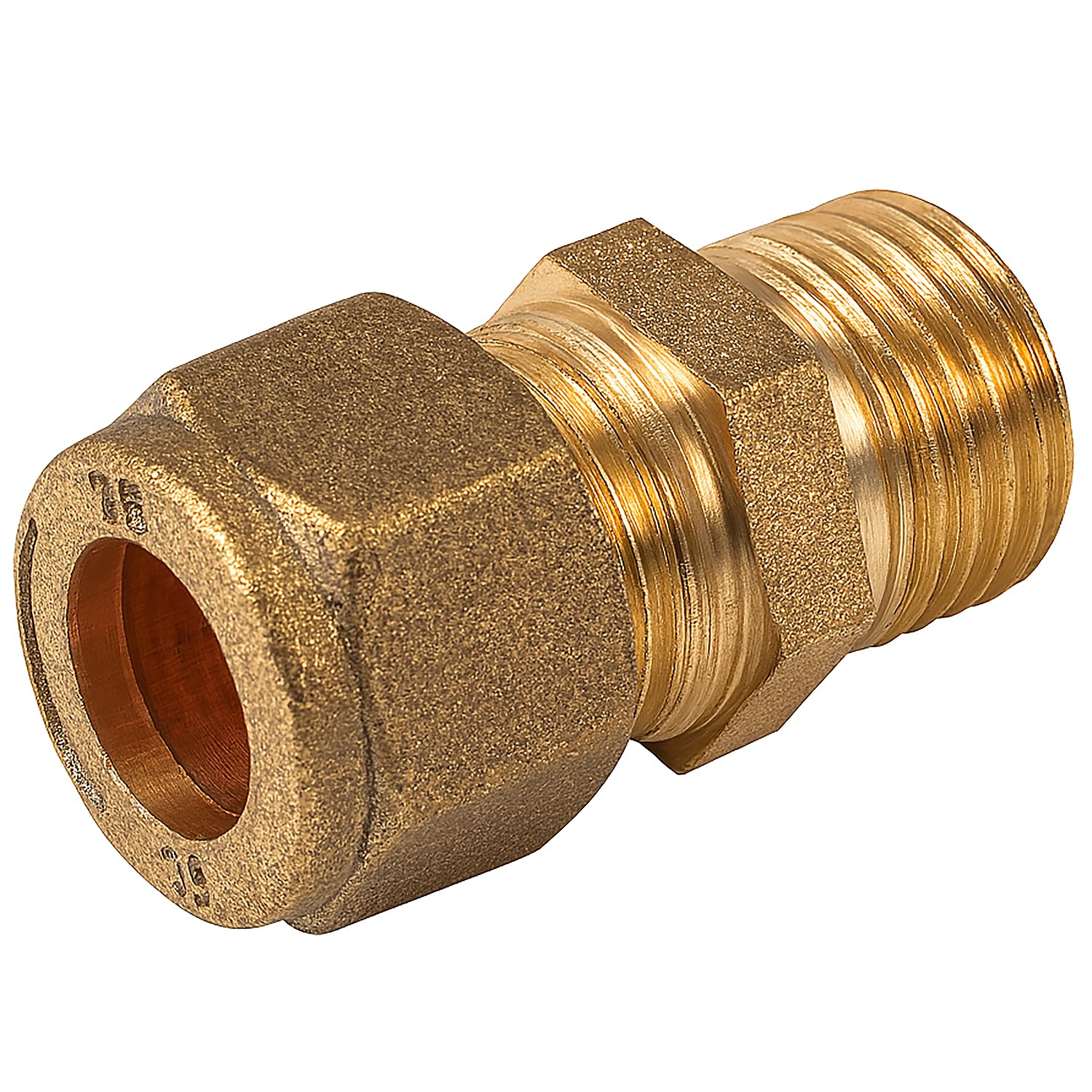 Westco 15mm x 3/8" Brass Compression Coupling C x MI Pipe Fitting
