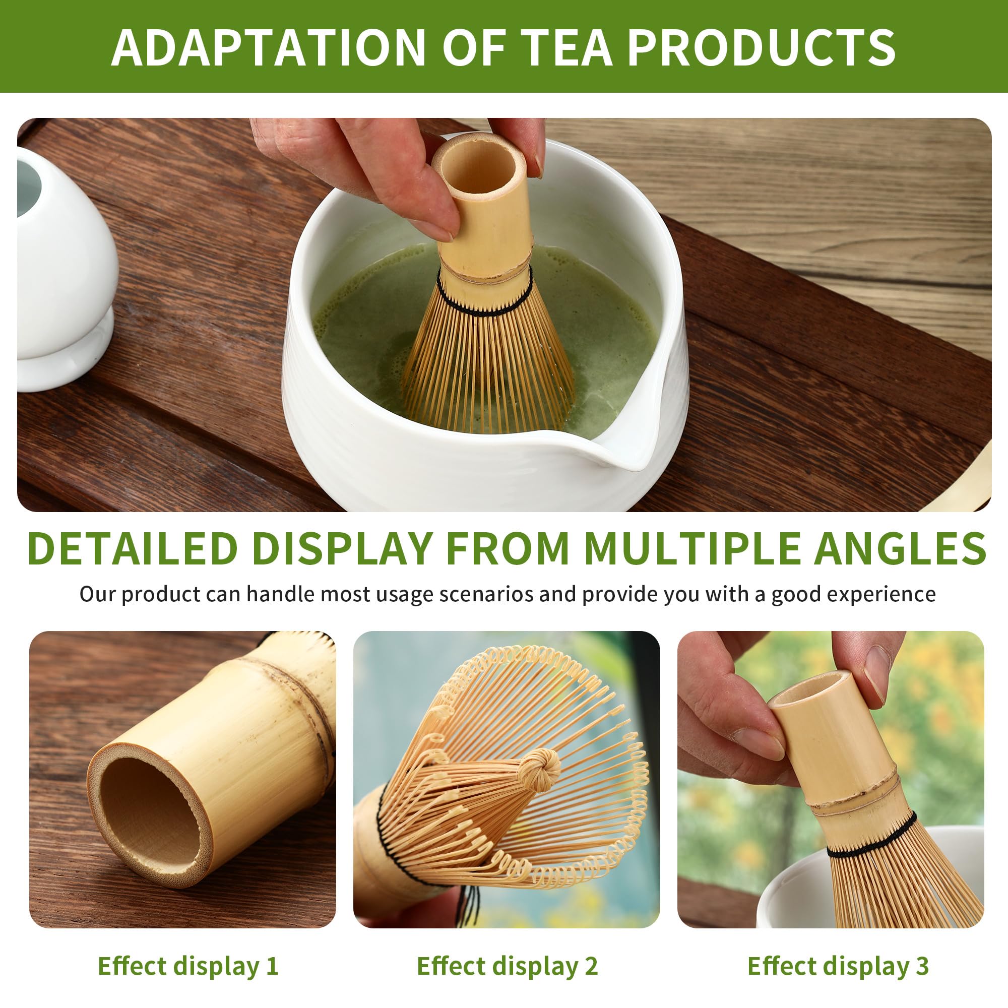 5 pezzi Bianco Matcha Kit Matcha Whisk Set Frusta al Matcha per la Preparazione del tè matcha, Ottimo per la Casa, l'ufficio e la Sala da Tè