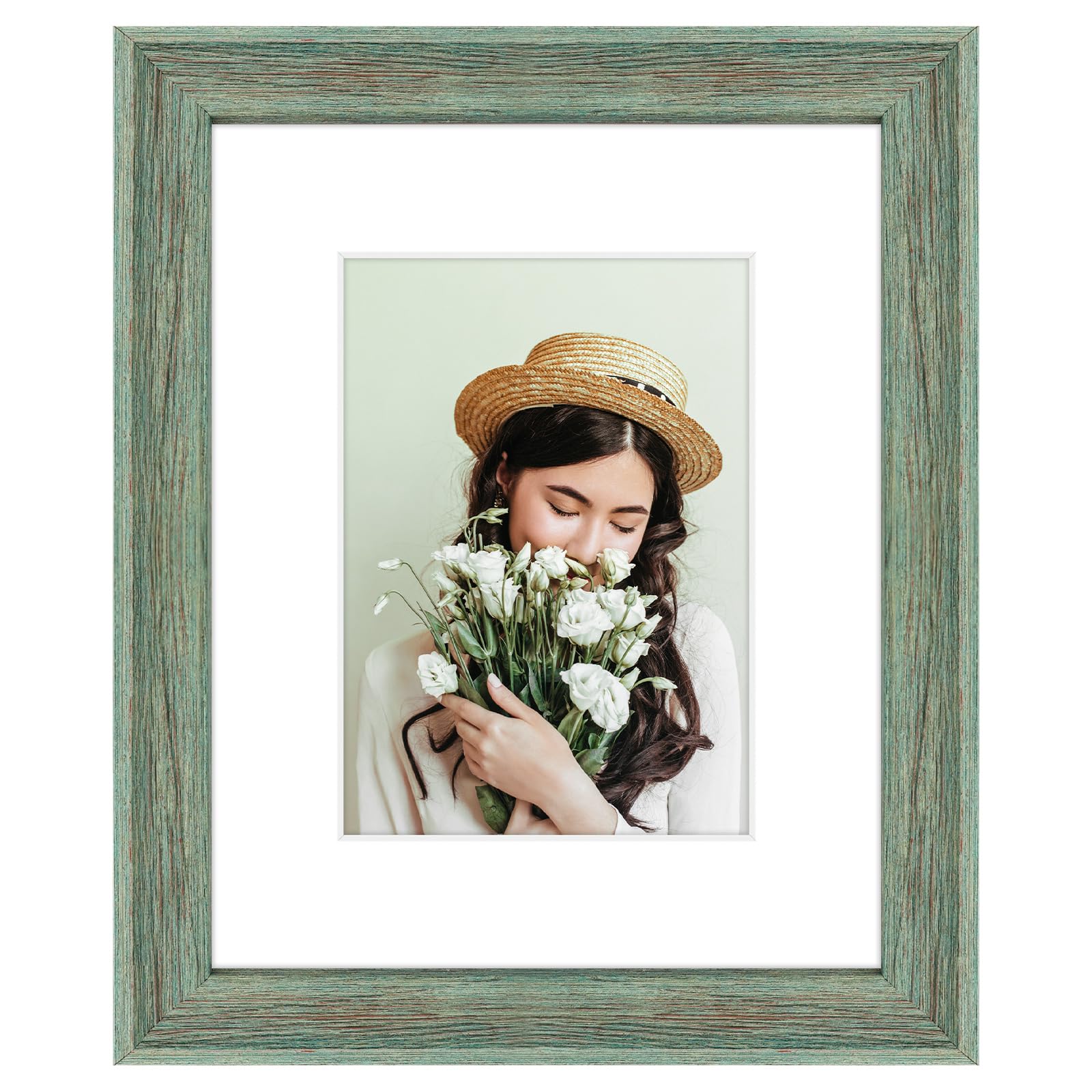 Amazon.com - Golden State Art, 8x10 Green Picture Frame with White