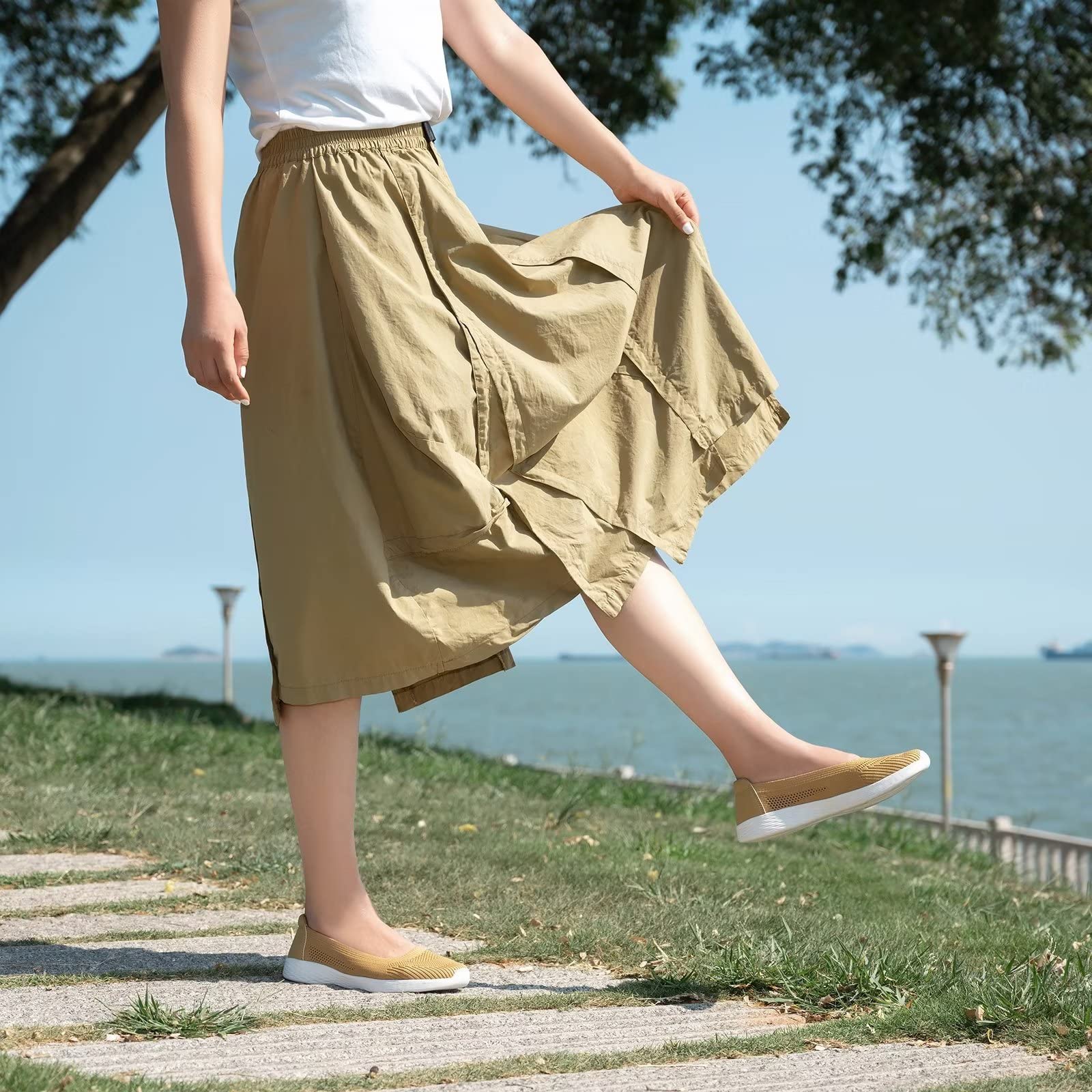 TIOSEBON Scarpe da Donna Basse, Piatte, Ultra Leggere e Traspiranti in Rete