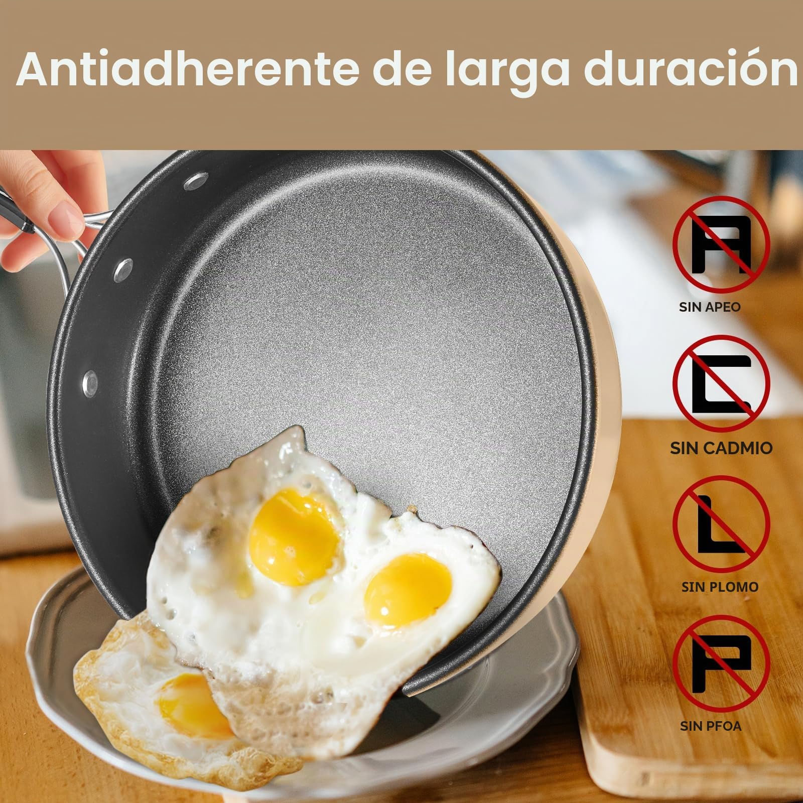 Odoland Juego de utensilios de cocina de camping para 2 personas, sartén + olla de cocción, hervidor de agua 0,8 L, 2 cubiertos de acero inoxidable
