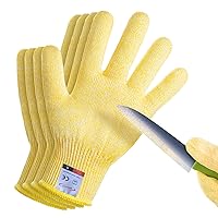 Vista 25 de Guantes resistentes a cortes, 2 pares de guantes resistentes a cortes de grado alimenticio, guantes de corte para cocina, pelado de ostras