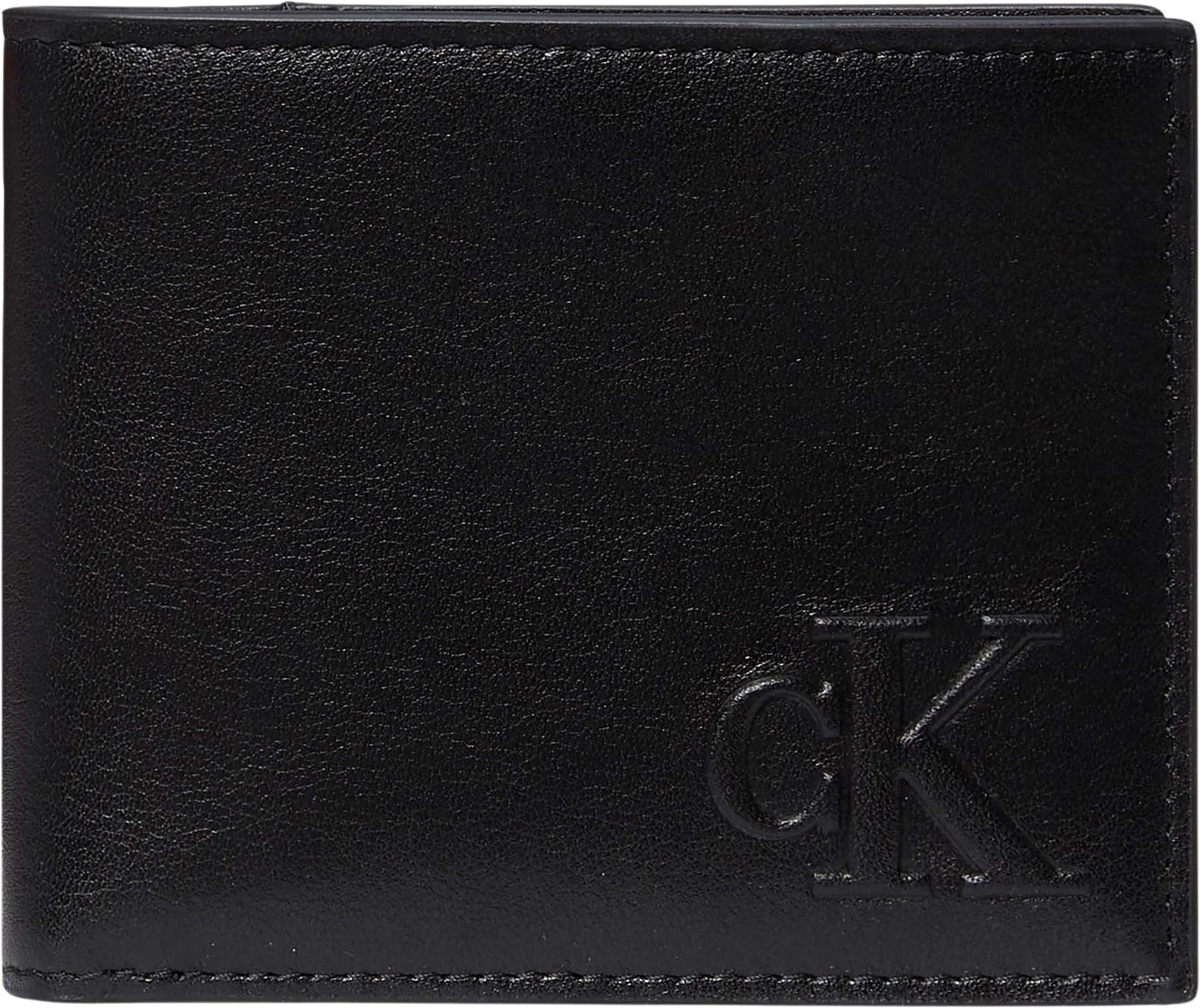 Calvin Klein Men’s Bold Billfold Wallet with Logo, Black (Black), One Size