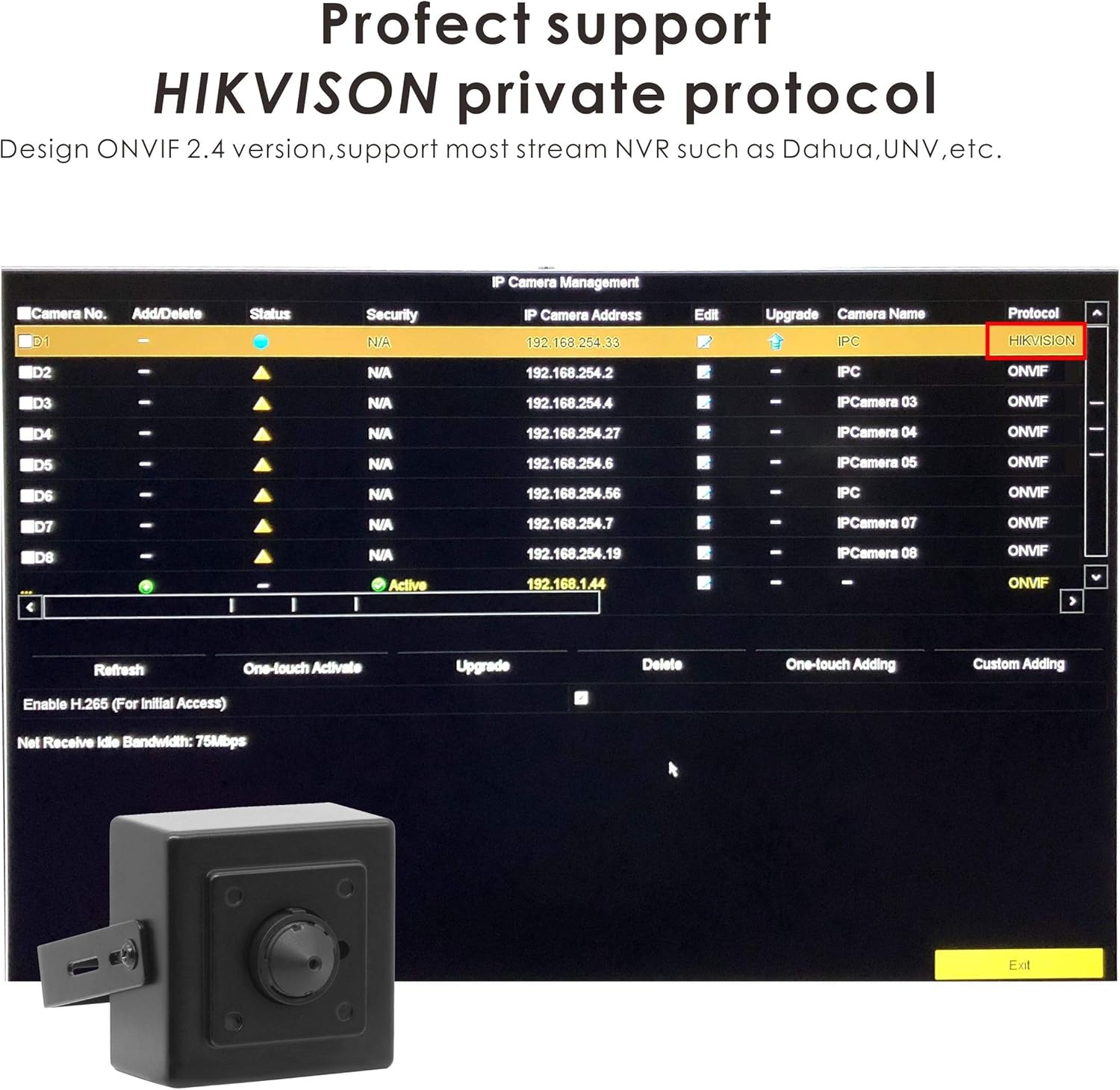 Uр Tо 40% оƒƒ POE IP Security Mini Hidden Camera, Vonnision 3.7mm Wide Angle Pinhole Lens 1080P Indoor Spy Camera, (Work with Hikvision/Dahua/LTS PoE NVR)