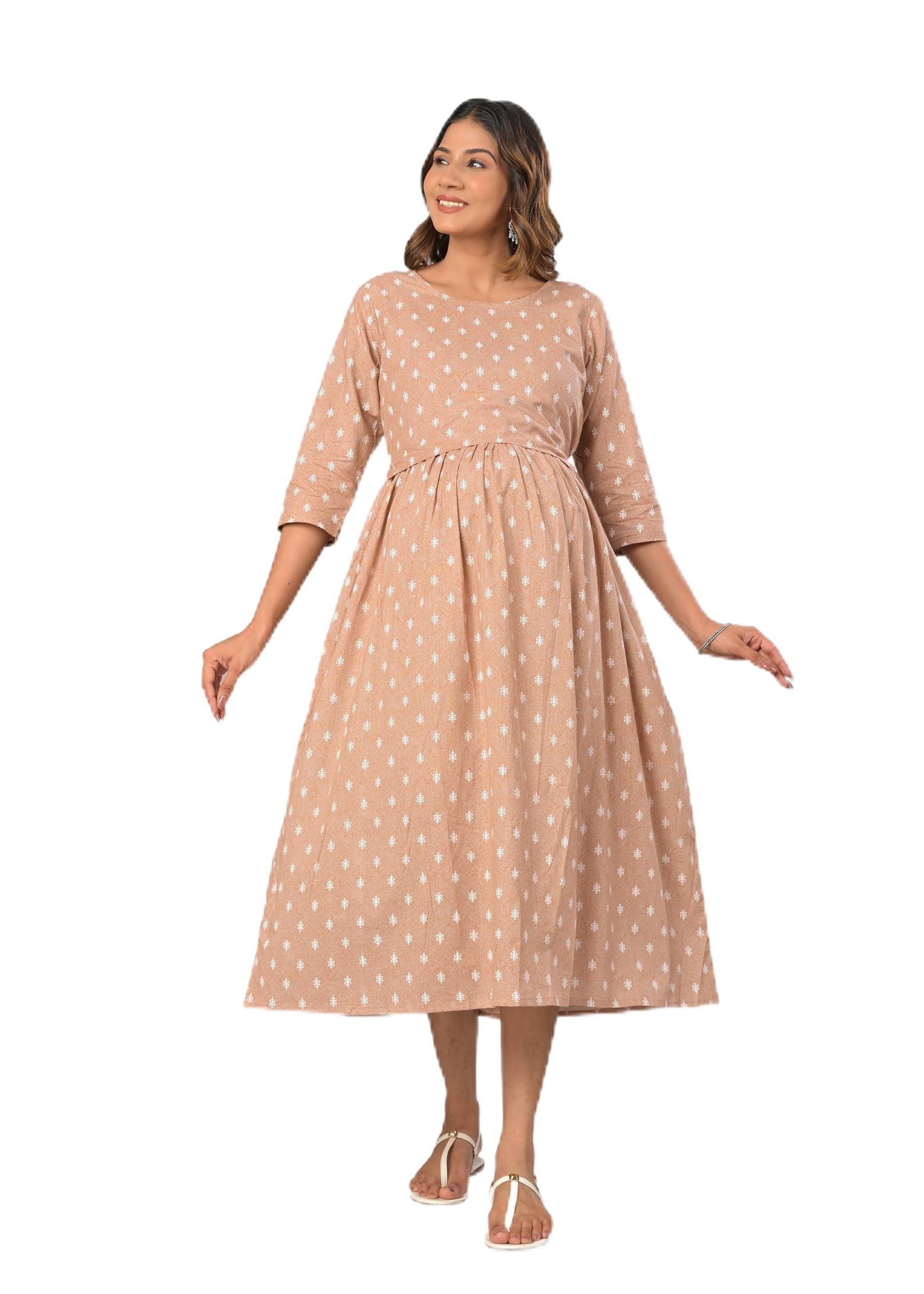 negen Women's Stylish Premium Zipless Maternity & Breastfeeding Dress | Nursing Dress |Pregnancy Dress | Maternity Dress for Nursing Pre and Post Pregnancy-picture-46