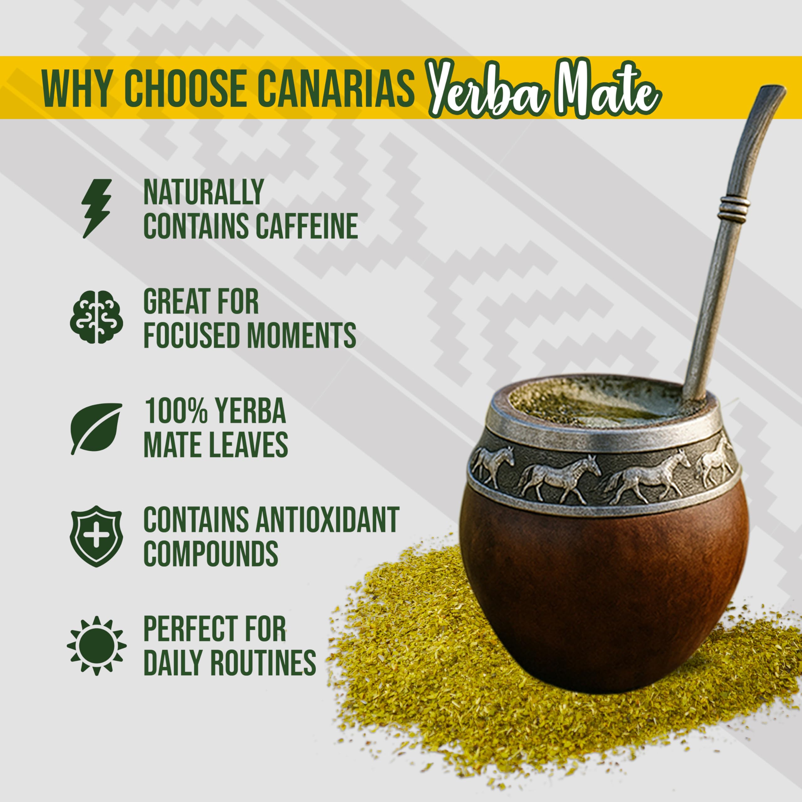 Canarias Yerba Mate 2.2 libras (cuatro paquetes)