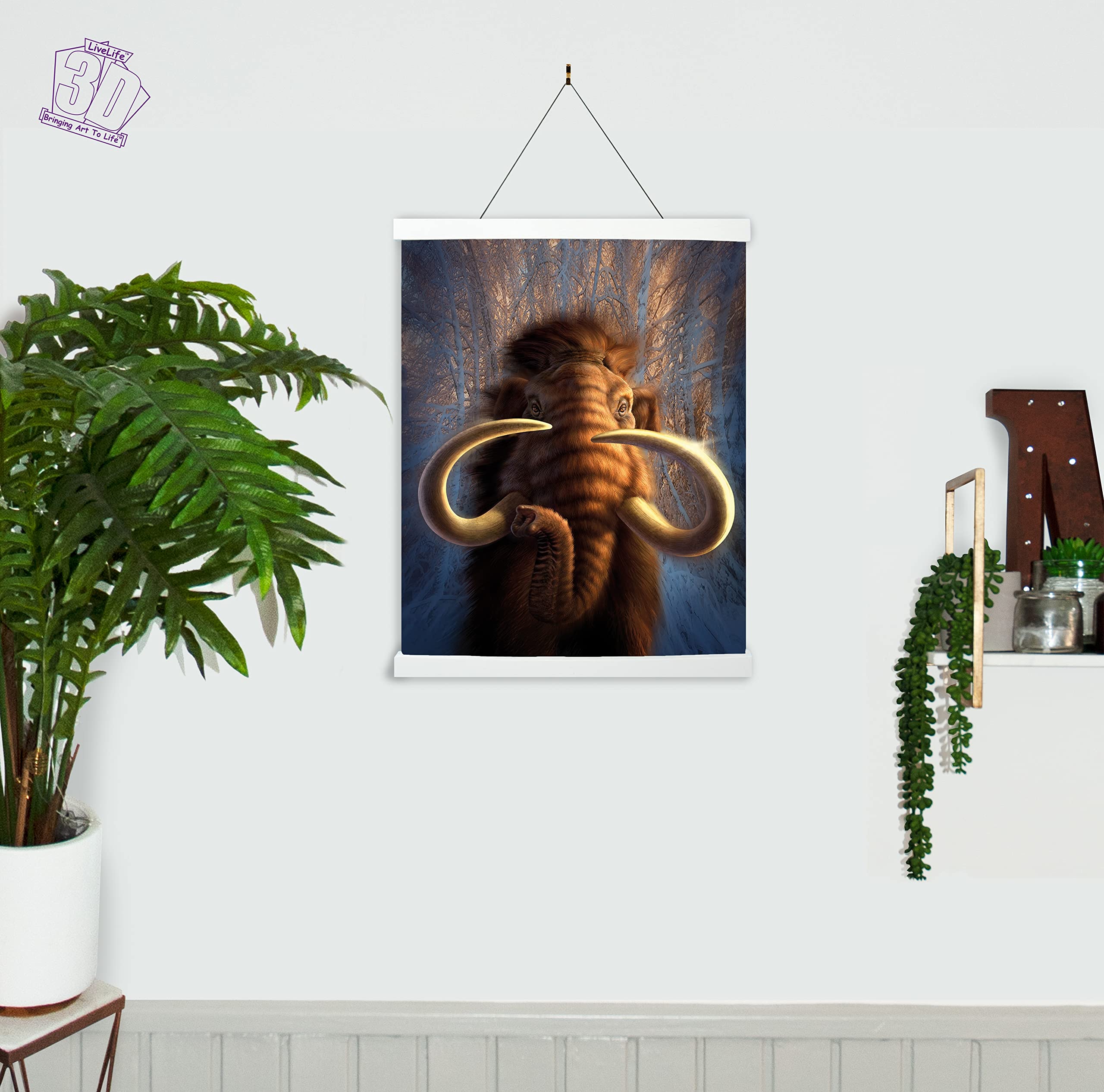 Affiche Murale 3D Lenticulaire Course Du Lion - Poster 30x40 Cm Sans Cadre - Art Sous Licence Collin Bogle