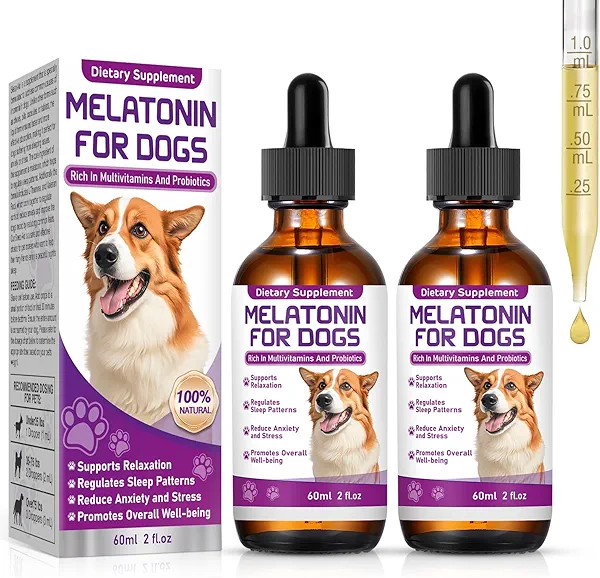 ZZTRMY Melatonin for Dogs,Dog Sleep Aid,Calming for Dogs,Promote Relaxation,Reduce Anxiety and Stress,Regulates Sleep Patterns,Promotes Overall Well-Being,Vitamin and Probiotic Enriched Dog Melatonin