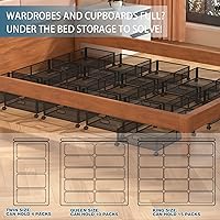 Vista 4 de Under Bed Storage Containers, Shoe Storage With Wheels, Foldable Bedroom Storage Organization with Handles, Under Bed Storage Bins Drawer For BLACK