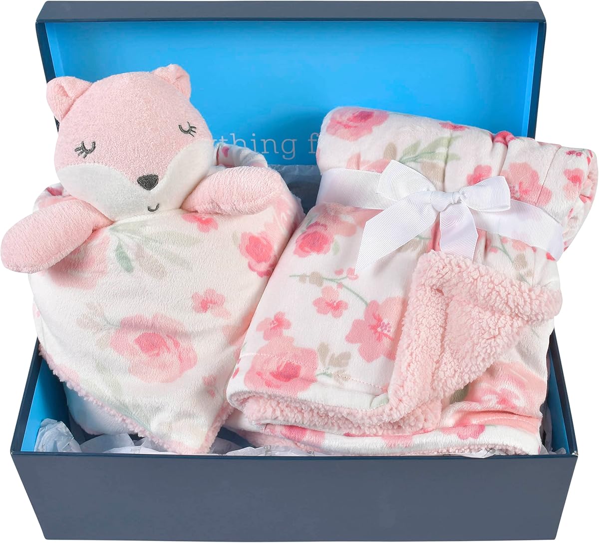 Unisex Baby 2-Piece Blanket Gift Set Fox One Size