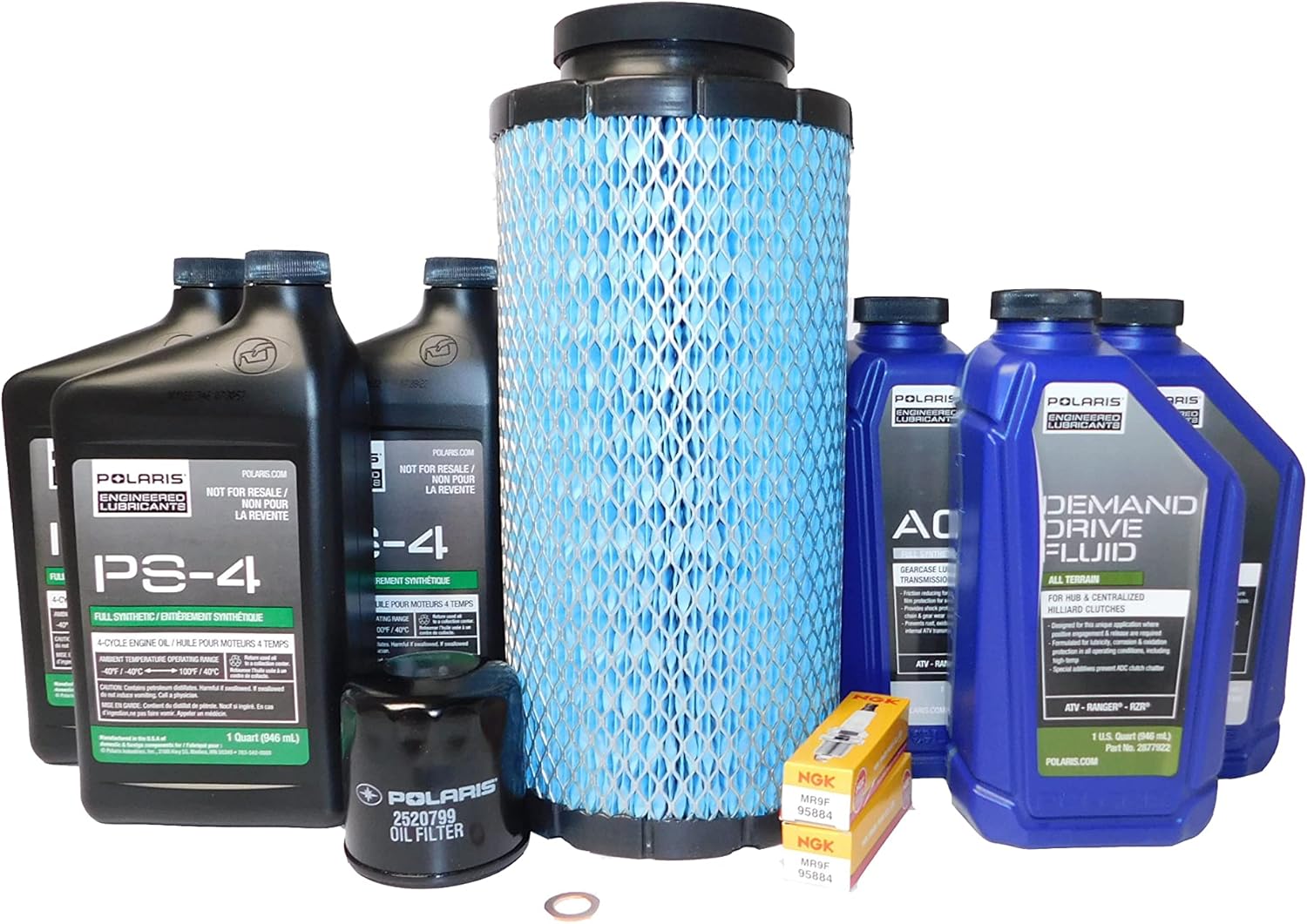 2017-2020 Polaris RZR XP Turbo S OEM 5W-50 Full Synthetic Oil Change Kit POL57