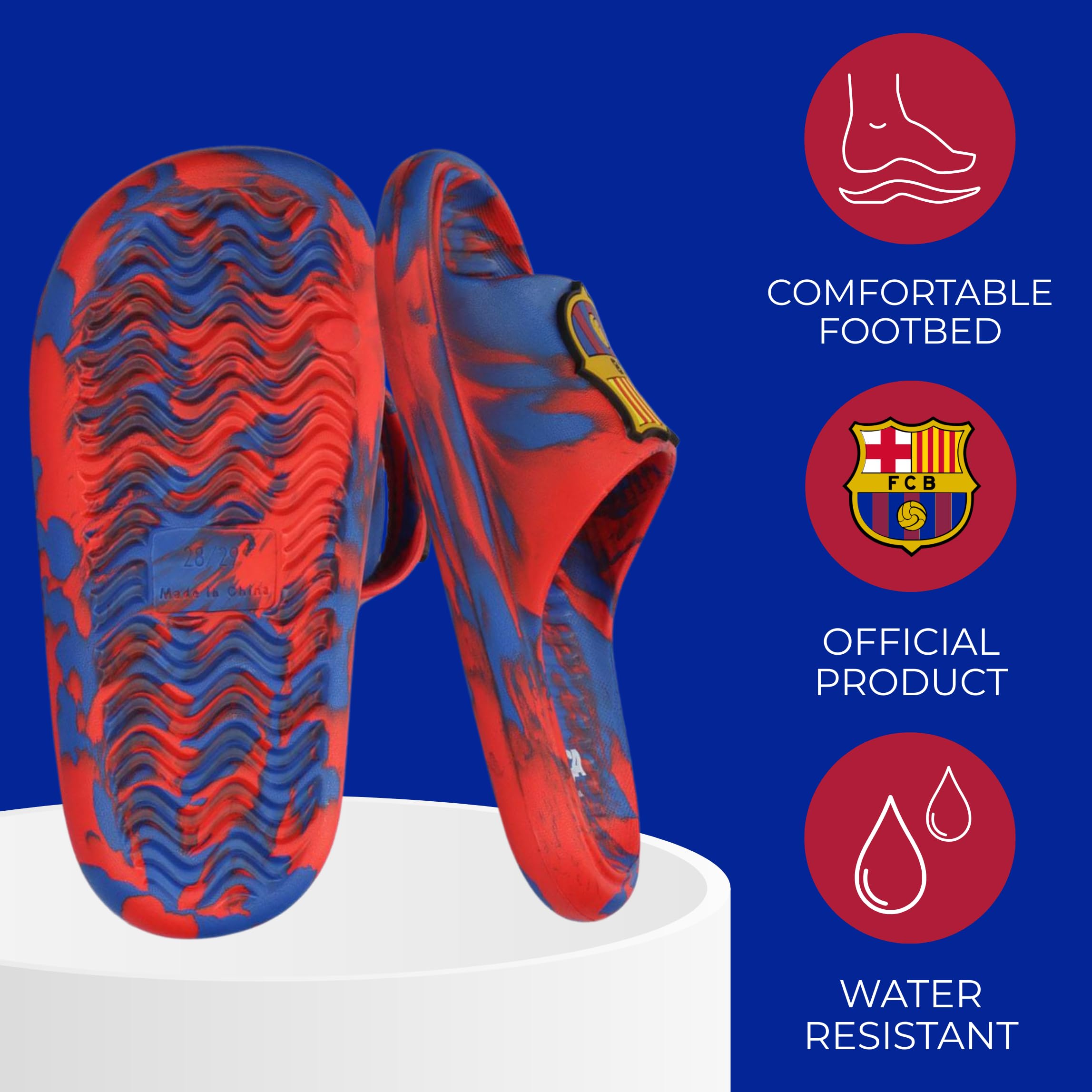 FC Barcelona Sandalias para Niño, Zuecos de Verano, Tallas EU 28 a 35