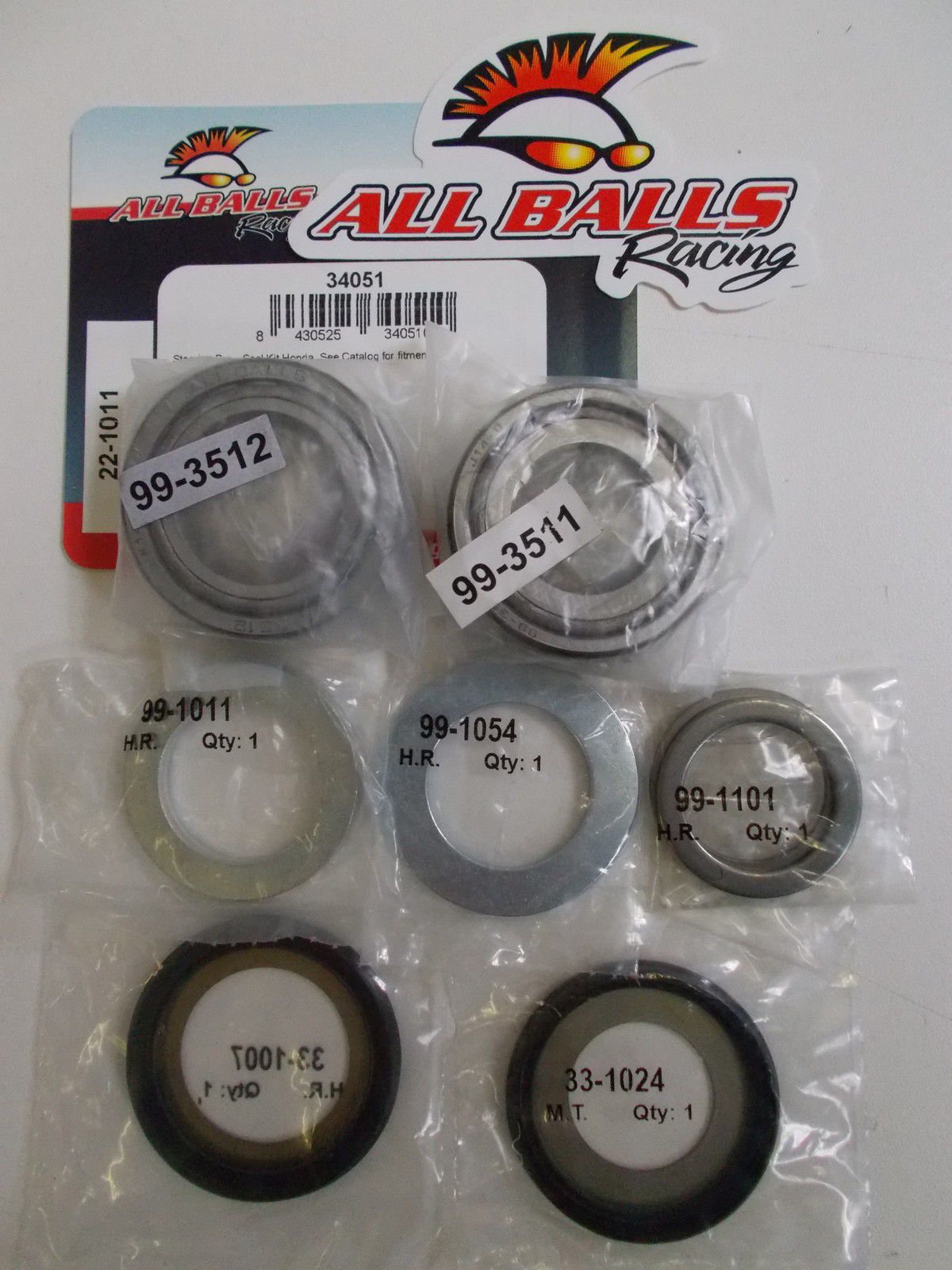Kit cuscinetti e paraoli sterzo All Balls 22-1011