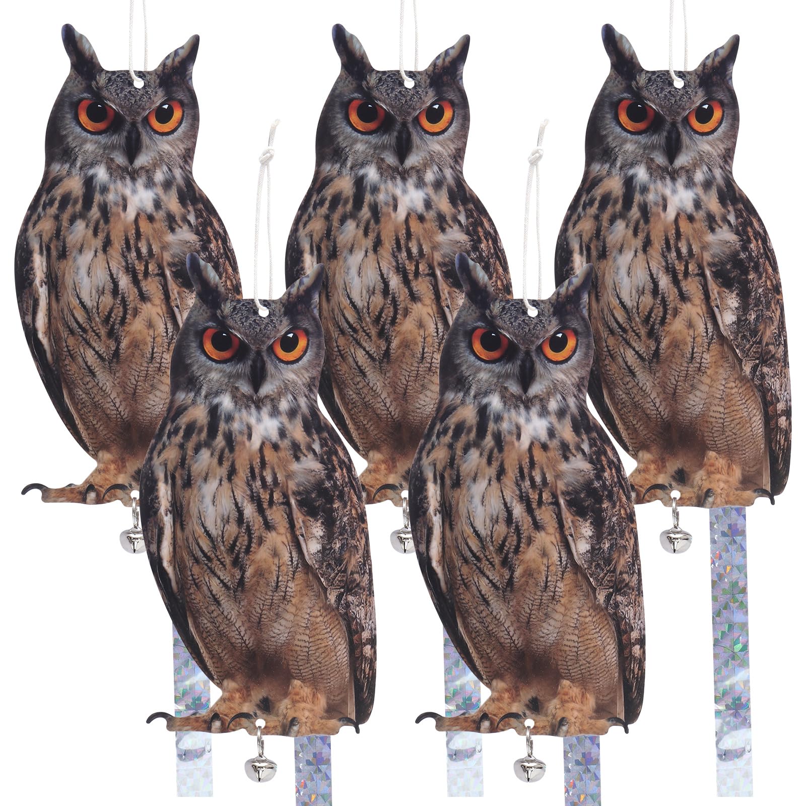 Homo Trends 5PCS Pigeon Deterrent Fake Owl Bird Scarers for Gardens