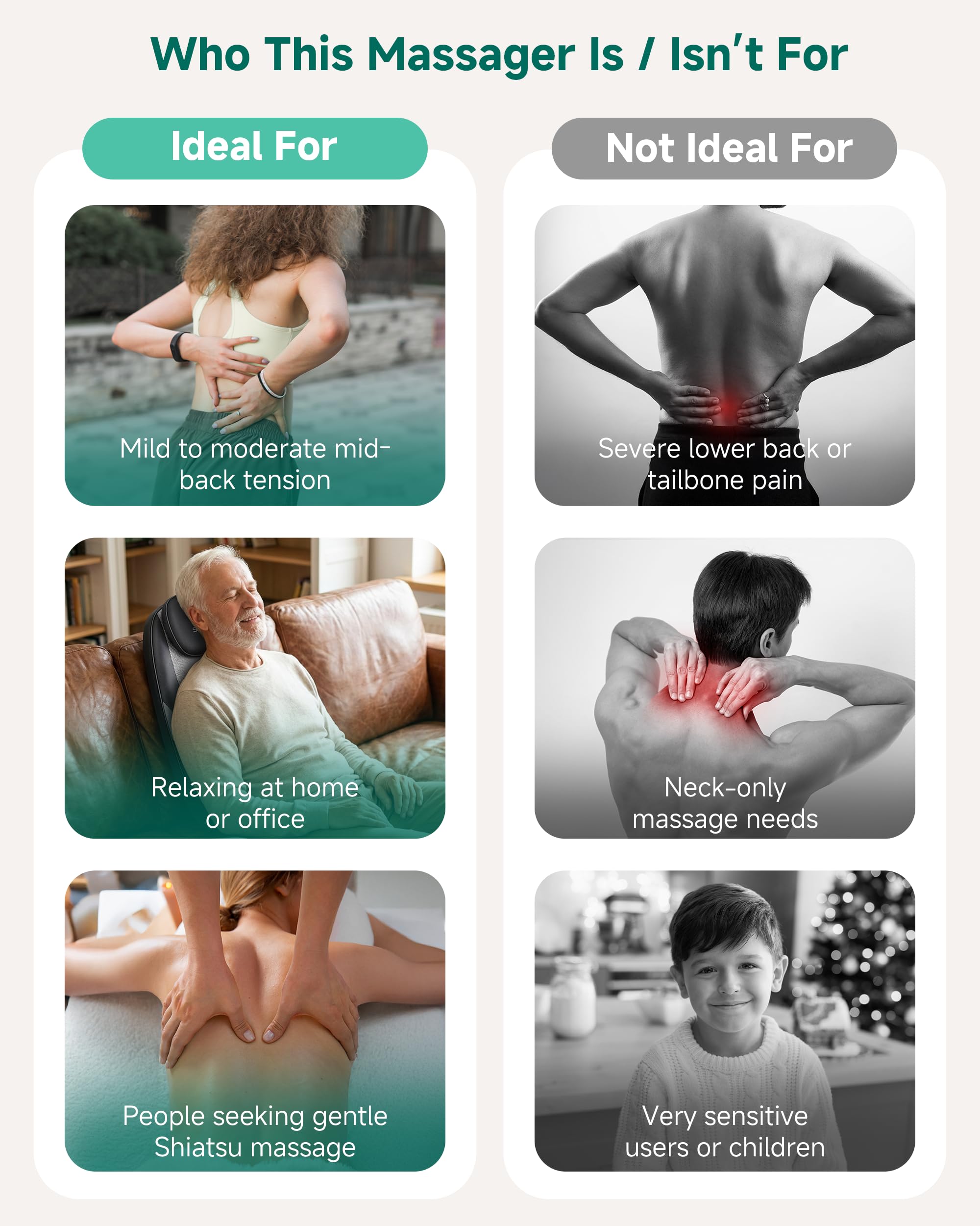 Shiatsu masażer pleców z funkcją grzania podkładka na krzesło głębokie ugniatanie