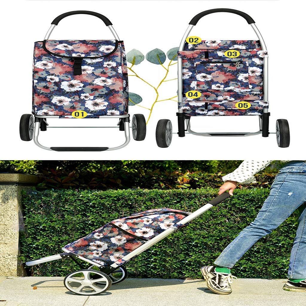 Handtrucker Einkaufswagen Einkaufswagen, Treppenkletternwagen, Faltende Tragbare Warenkorb, Gepäckwagen, Haushaltswagen, Faltbare Einkaufswagen Starke Und Verschleißfeste Wagen/a