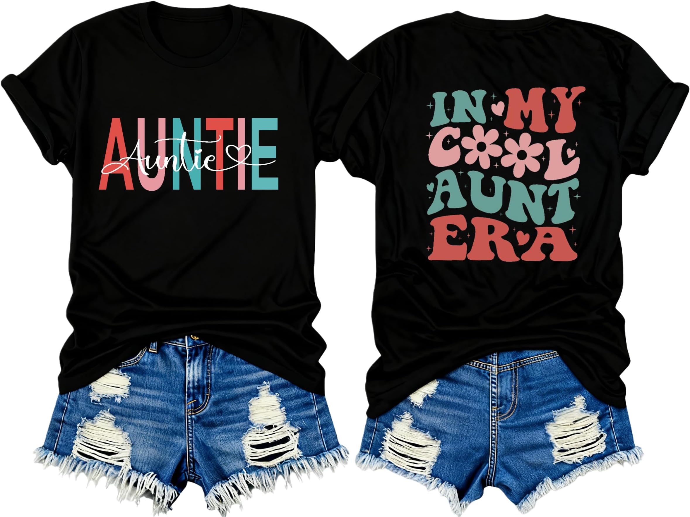 Aunt Shirt Women Auntie Tshirt Cool Aunt Club Shirts Bless Aunt Gifts Graphic Tee Novetly Funny Short Sleeve Tops