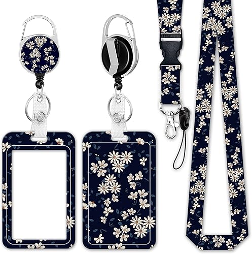 Miniatura 8 de Soporte para tarjetas de identificación con cordón, clip retráctil para carrete de identificación para enfermera, médico, correa de cordón