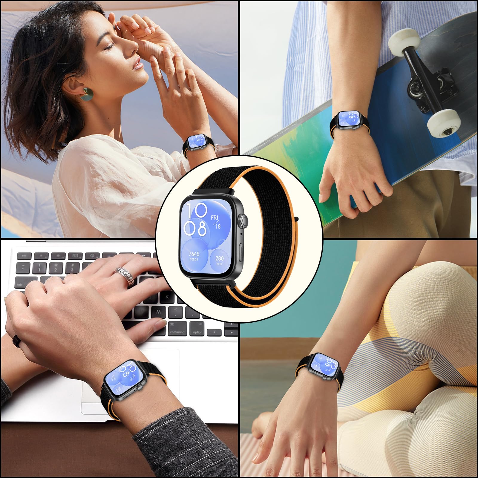 Amazon.co.jp: [RoSoki] バンド Huawei Watch Fit 4 /4 Pro/Huawei 