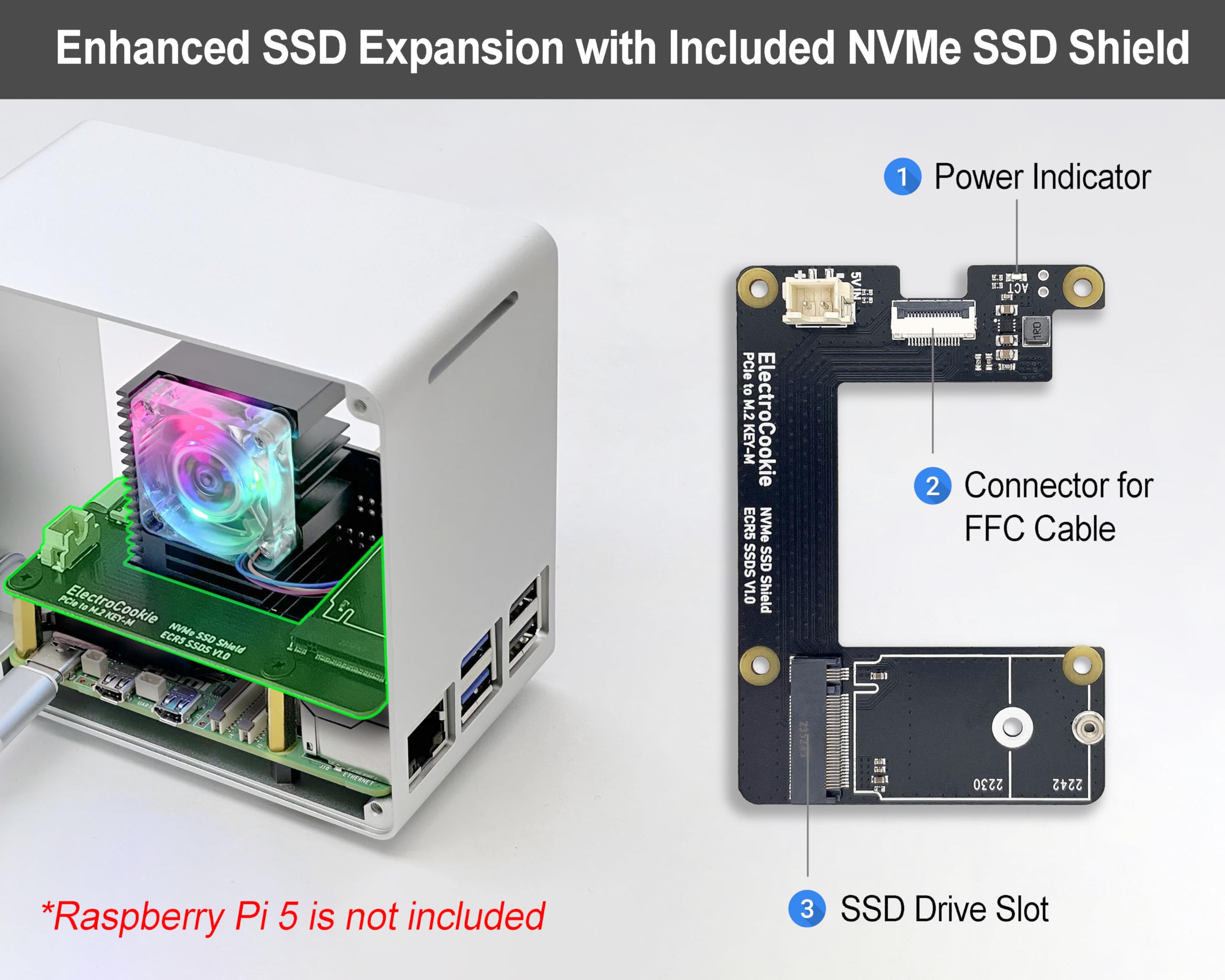 Amazon.com: ElectroCookie Raspberry Pi 5 Case, Aluminum Mini Tower