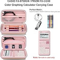 Vista 37 de Elonbo Funda de transporte para calculadora gráfica de color Casio fx-CG50 PRIZM/fx-9750GIII/991ES Plus/ 991CW/ 115ES Plus/300ES/300MS estándar Negro