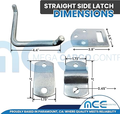 Miniatura 3 de Paquete de 4 puertas laterales de esquina, juego de soportes de pestillos de estaca para remolque utilitario, puertas de cuerpo de estaca,