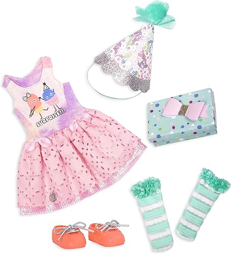 Glitter Girls Qué sorpresa! Disfraz de muñeca de lujo de 14 pulgadas para fiesta de cumpleaños Juguetes, ropa y accesorios para niñas a partir de