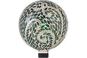 Alpine Corporation Captivating Outdoor 10-Inch Mosaic Gazing Globe