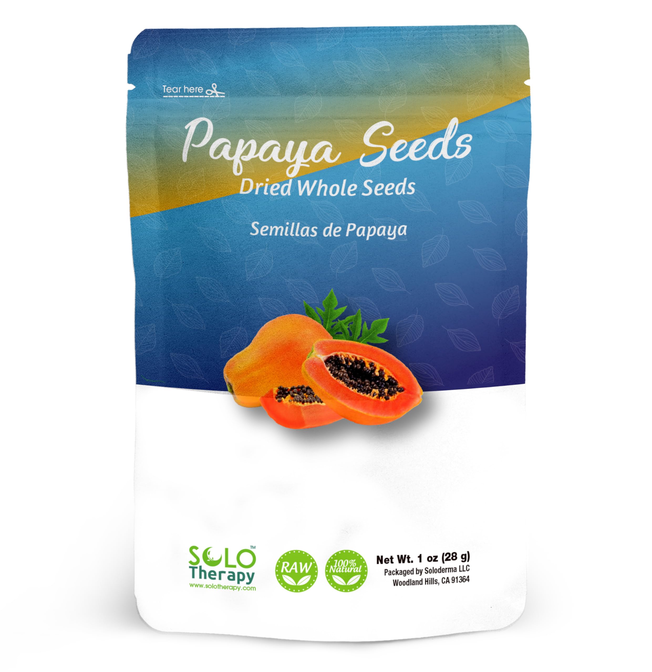 Papaya Seeds, Dried Whole Seeds, 1 oz (28 g), Raw, Natural (1 ounce (28 grams))