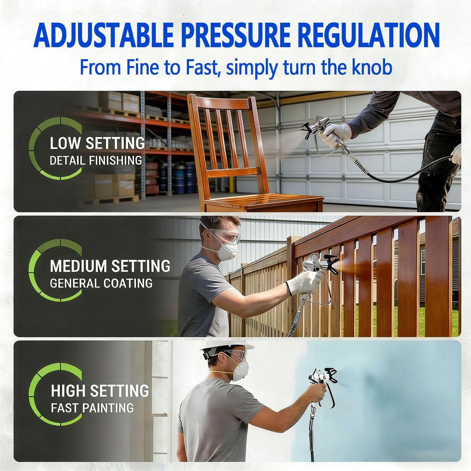 Airless - Pulverizador de Pintura, 1800W con Embudo de 6.5L, para el Propietario pintando fachadas y Exteriores de su casa