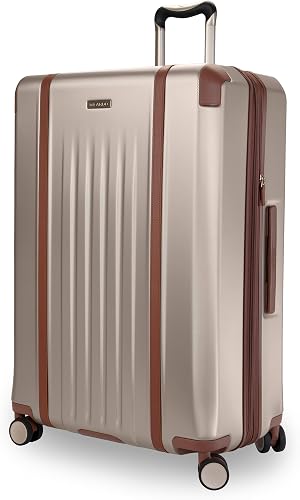 Ricardo Beverly Hills Montecito 2.0 Hardside with Dual Spinning Wheels, Expandable with Comfort Grip for Easy Packing and Moving, Men and Women, Champagne, Check-In Large 29-Inch, Montecito 2.0