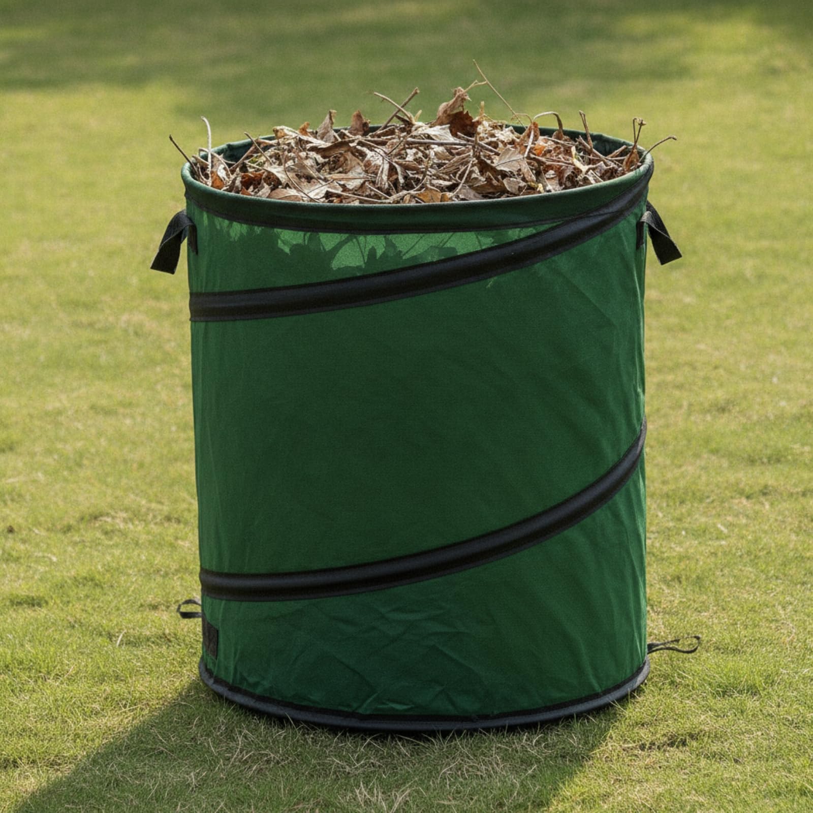 Cestino da Giardino Pieghevole Robusto Cestino Pieghevole a Scomparsa Leggero per Raccolta Foglie, H55cm