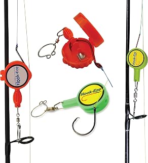 HOOK-EZE Fishing Knot Tying Tool Cover Fishing Hooks on 4 Fishing Poles - Line Cutter - 2 Sizes Saltwater Freshwater Bass Kayak Ice Fishing Fly Fishing Tools Hook eze Multitool