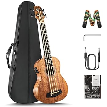 Aiersi Electric Bass Ukulele スルーネック Fretless Electric U Bass Ukulele - Aiersi Guitar