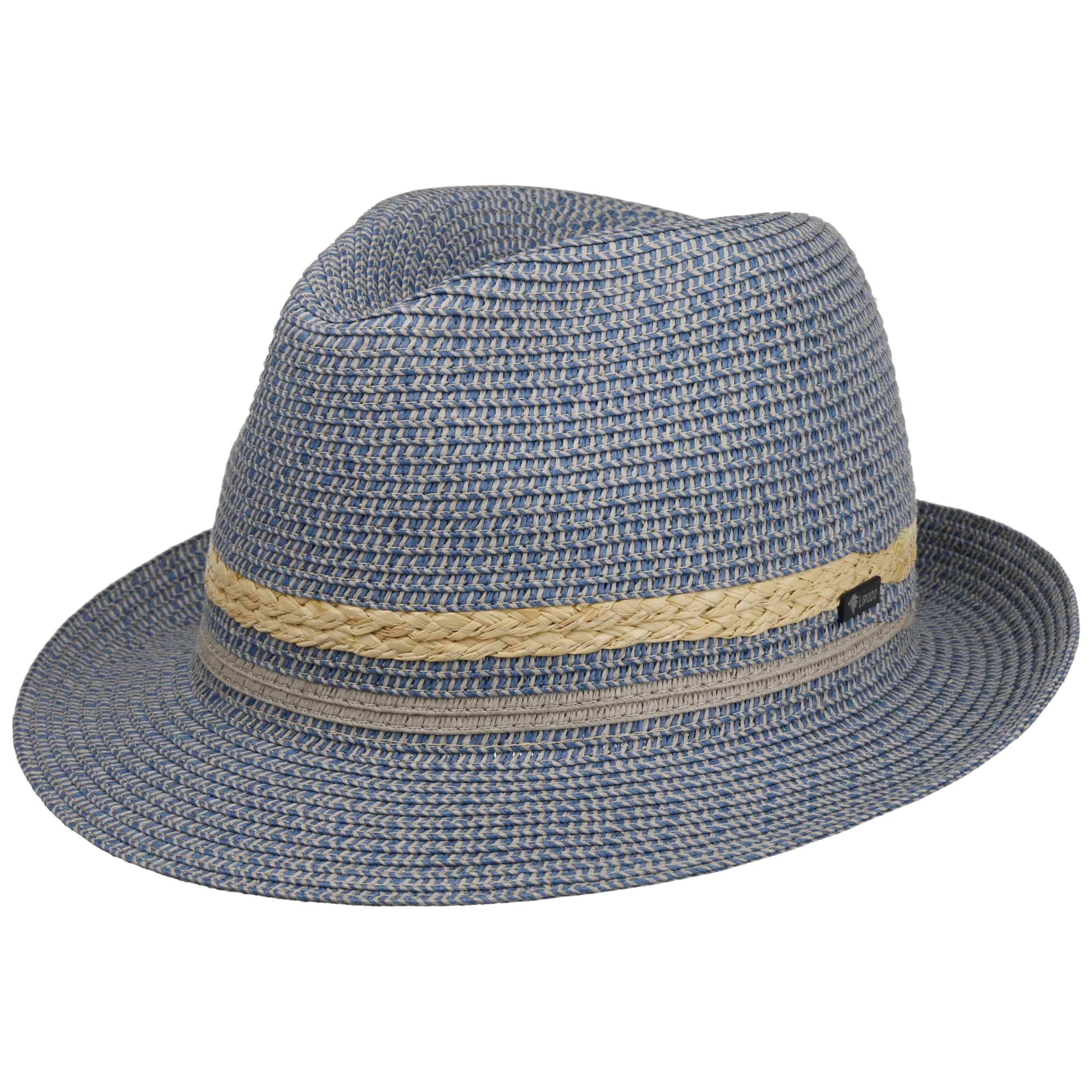Lipodo Costanzo Bogart Strohhut Mehrfarbiger Hut mit Streifenmuster Leicht robust Made in Italy Herren Frühjahr Sommer