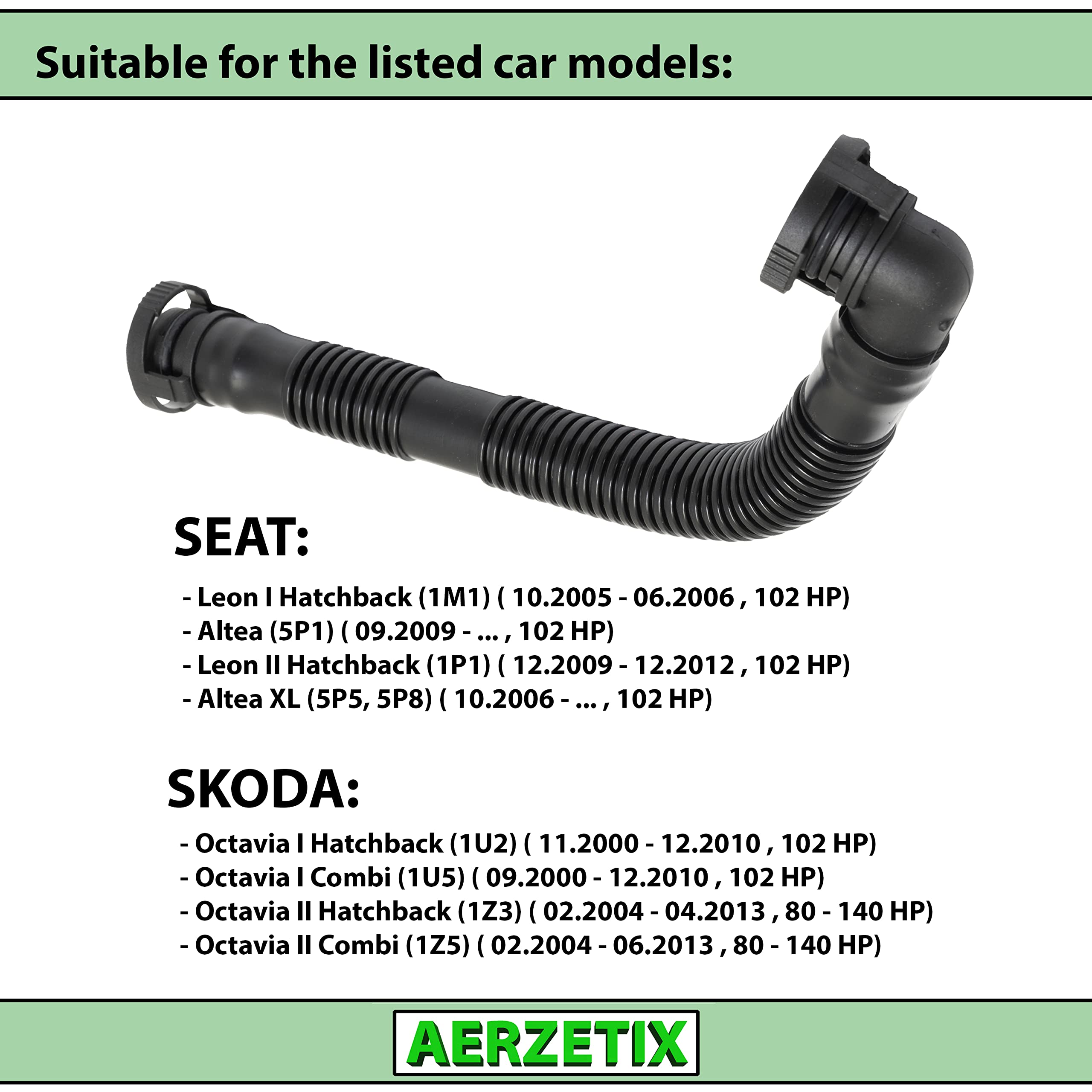 AERZETIX - C66318 - Tubo di aspirazione, alimentazione dell'aria - lato di montaggio: lato di scarico - materiale: plastica - compatibile con numeri OE 06A131127L