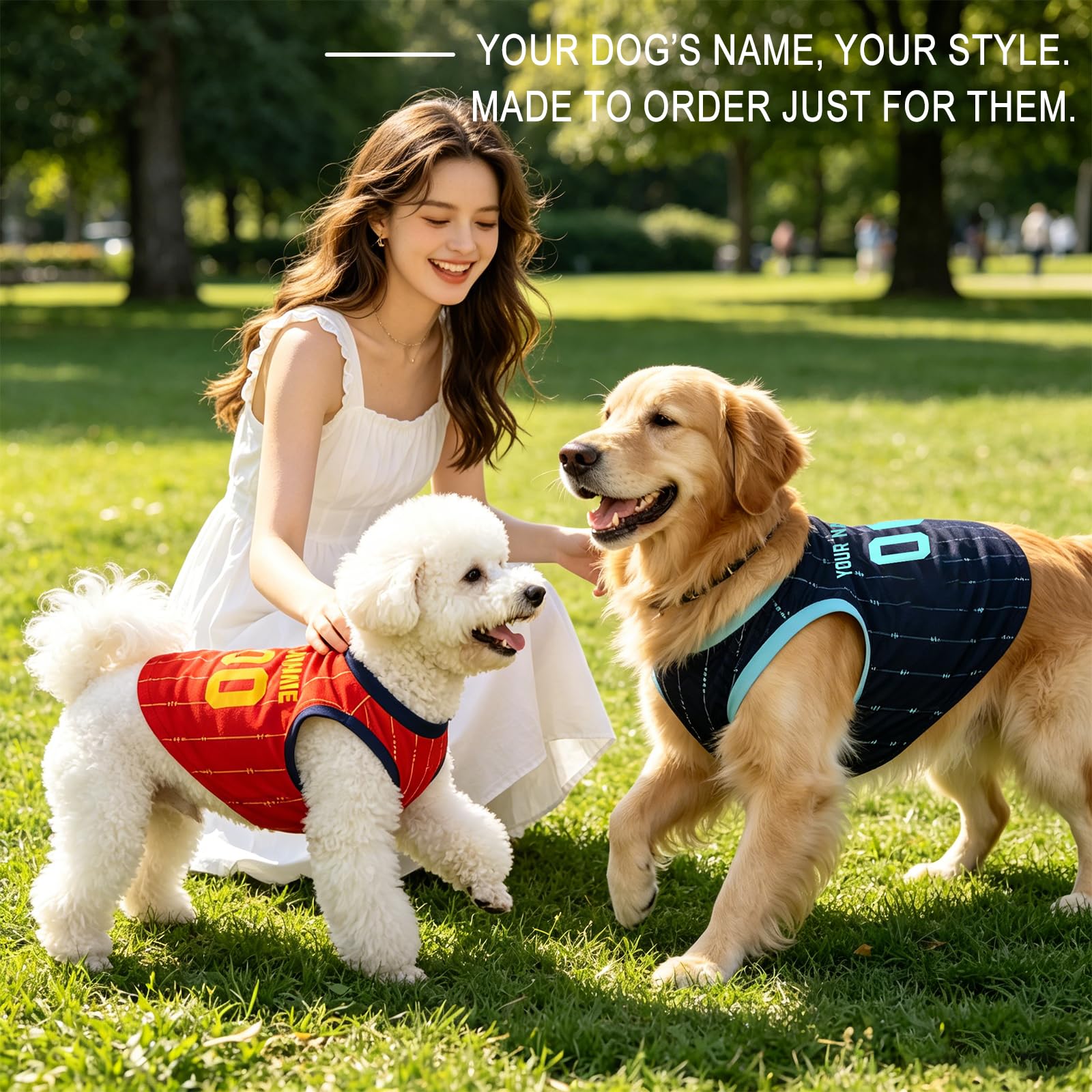 Tshirt Personnalisé pour Chien avec Nom & Numéro Coupe du Monde 2026 Maillot pour Chiens de Petite et Moyenne Taille, F