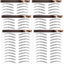 Aresvns 6 Sheets 66 Pairs Black Eyebrow Tattoo Stickers for Women Girls