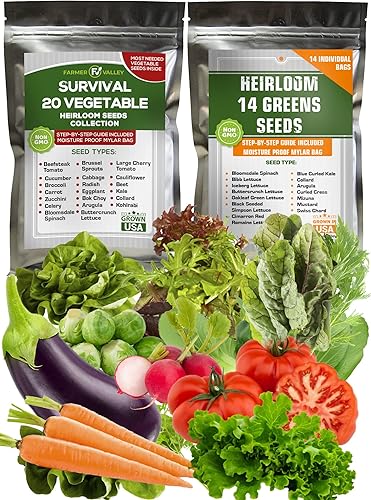 Miniatura 1 de Semillas de lechuga y verduras tradicionales para jardinería, cultivadas sin OMG en Estados Unidos, total de 34 variedades de semillas para plantar