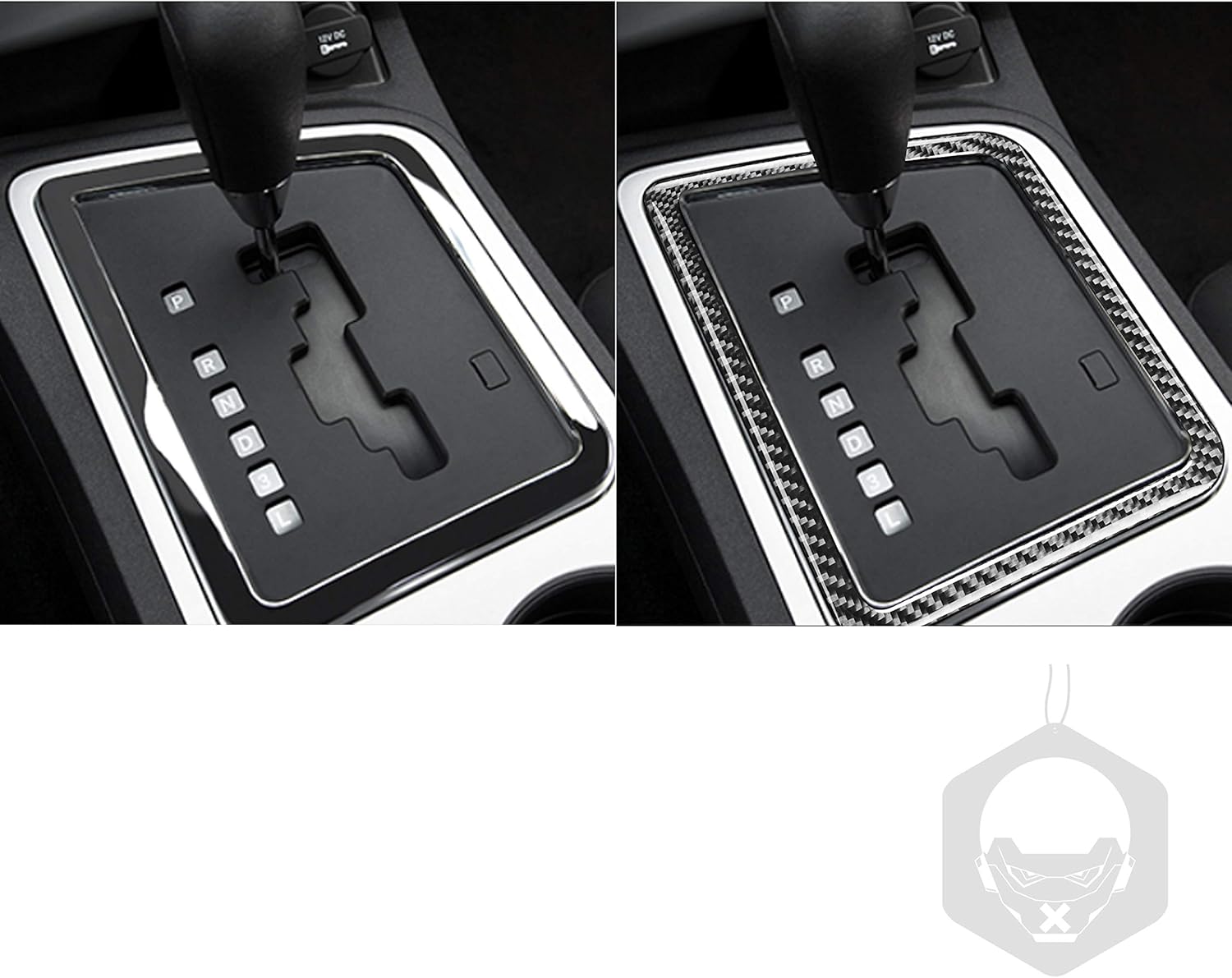 NVCNX Real Premium Carbon Fiber Compatible with Dodge Challenger 2008 2009 2010 2011 2012 2013 2014 Accessories Decals Sticker Car Center Console Gear Shift Panel Cover Interior Trim Black 1PC