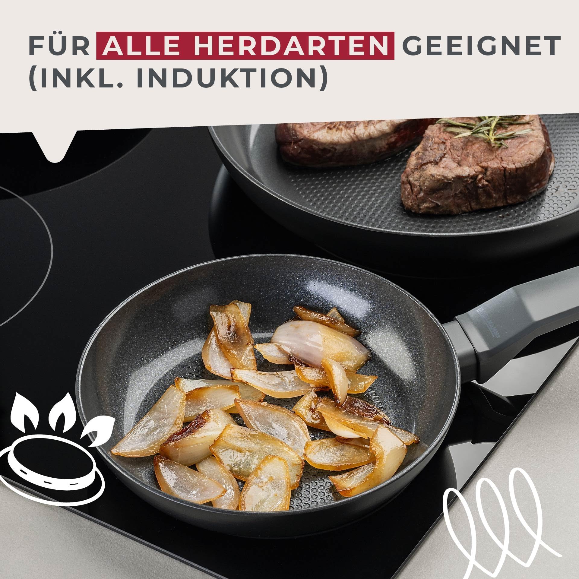 28 cm aluminium koekenpan met keramische antiaanbaklaag, PFAS-vrij