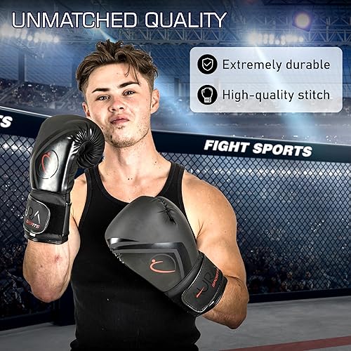 Miniatura 6 de Aura Boxing Gloves Men & Women Perfect for Beginners and Professionals in Sparring, Muay Thai and Kickboxing  Premium Quality Material  Hook & Loop